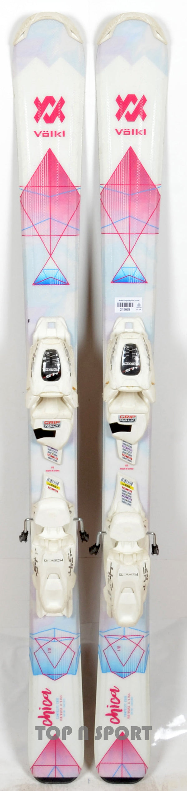 Völkl CHICA Vmotion white - skis d'occasion Junior