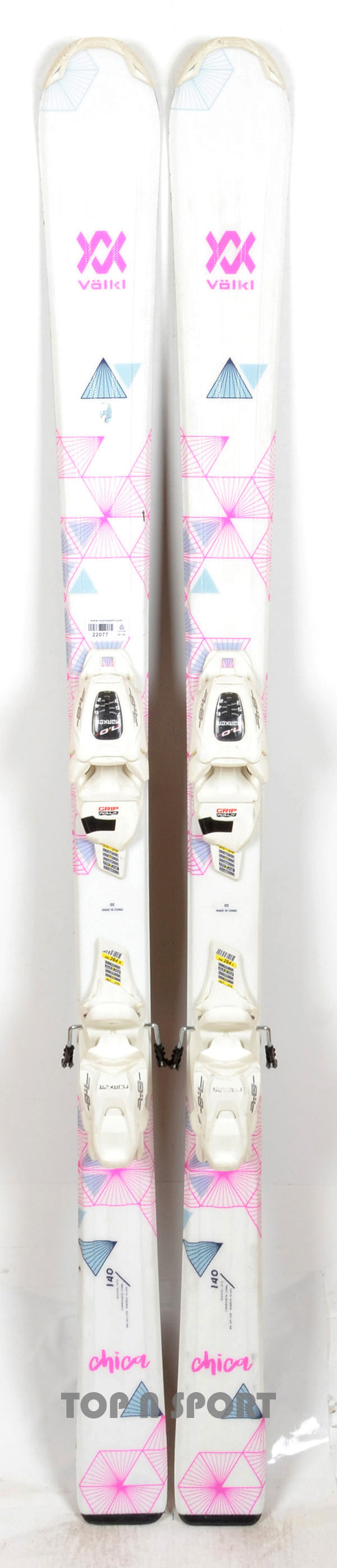 Völkl CHICA vMotion white / pink / blue - skis d'occasion Junior