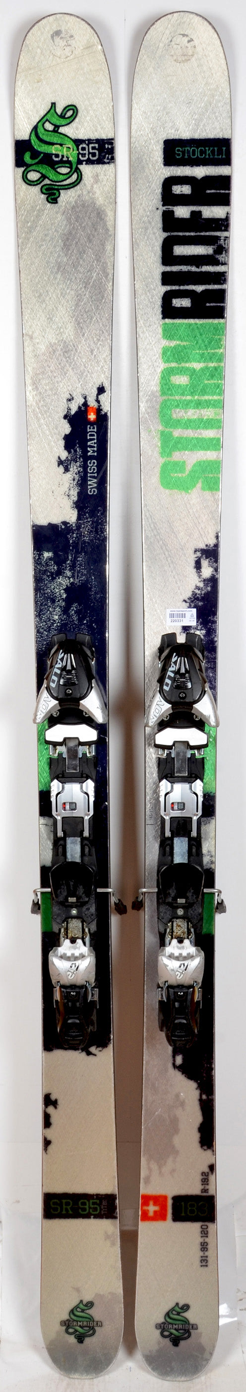 Stöckli STORMRIDER 95 grey / green - skis d'occasion
