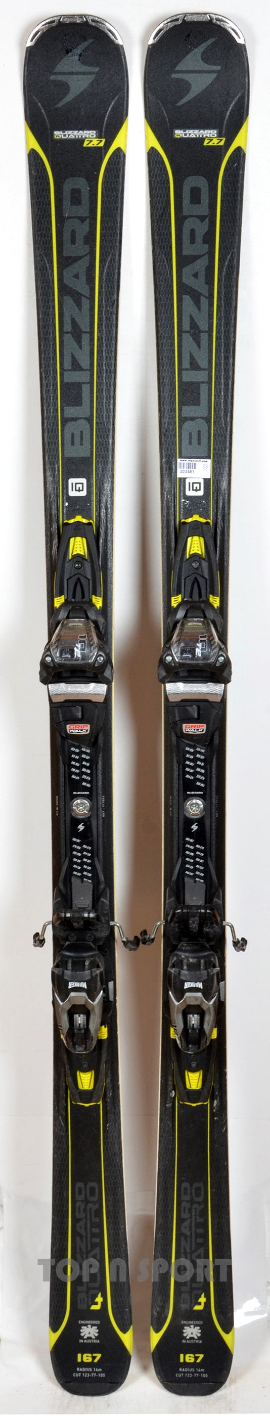 Blizzard QUATTRO 7.7 - skis d'occasion