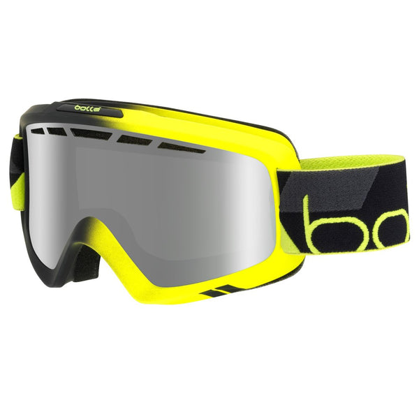 Bollé NOVA II Matte Black & Yellow Gradient Black Chrome - masque de ski neuf adulte