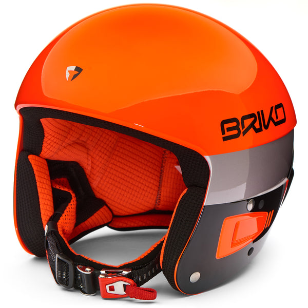Briko Vulcano FIS 6.8 Orange Fluo Black - casque de ski neuf adulte