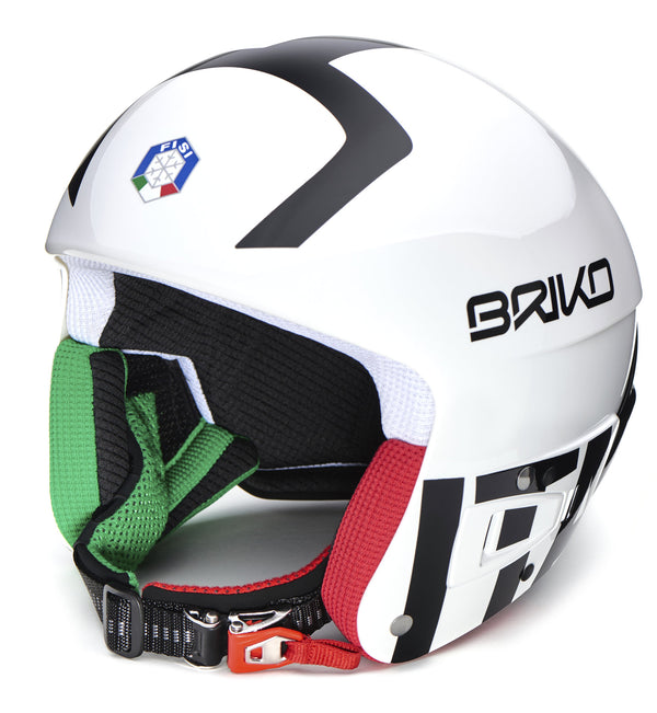 Briko Vulcano FIS 6.8 White Black Italy Edition - casque de ski neuf adulte