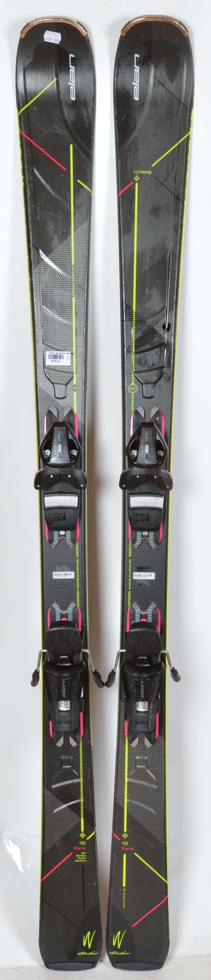 Skis Elan Ilure 158 Cm Avec Fixations, Occasion Bon état Pour Loisir Piste