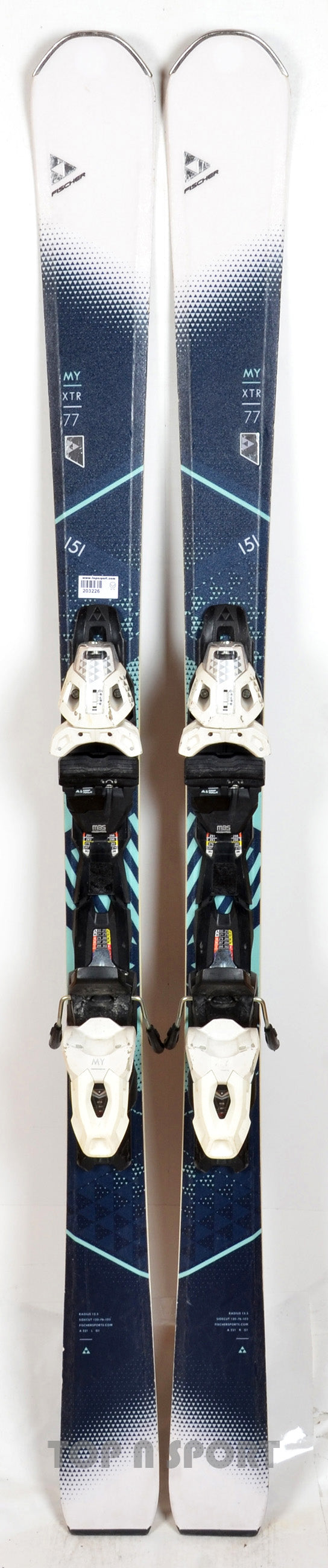 Ski Alpin Femme Fischer Koa 77 XTR + Fixations – Piste Loisir – Dimensions 151-155 Cm (Occasion)