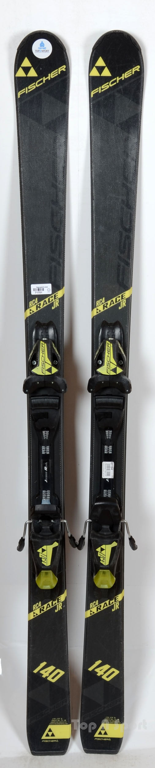 Fischer RC 4 RACE JR Full blk - skis d'occasion Junior