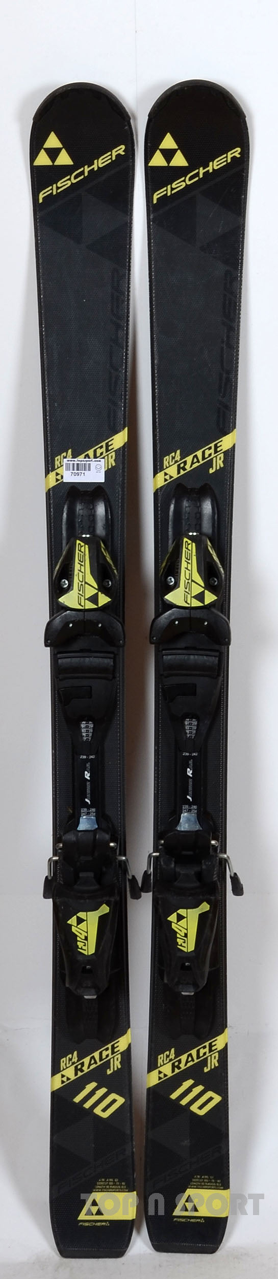 Fischer RC 4 RACE JR Full blk - skis d'occasion Junior