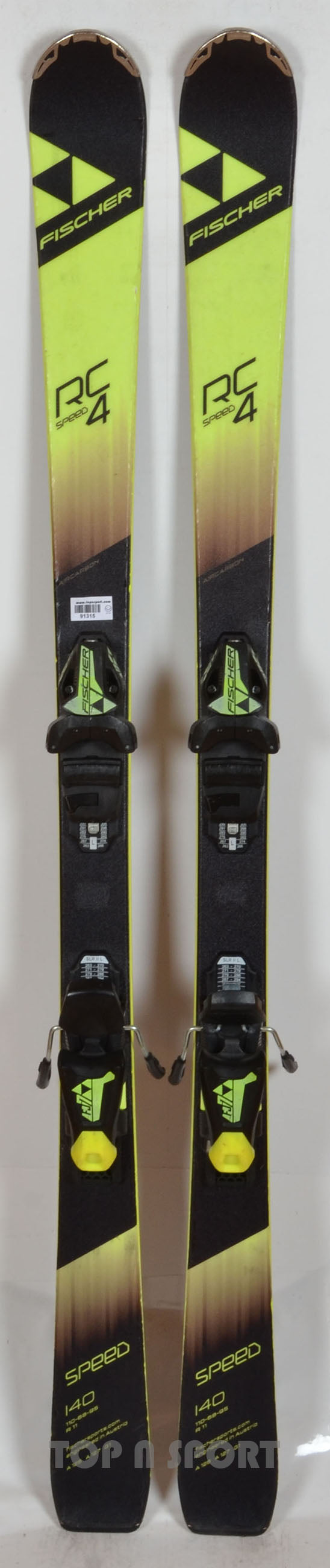 Fischer RC4 SPEED JR yellow - skis d'occasion Junior