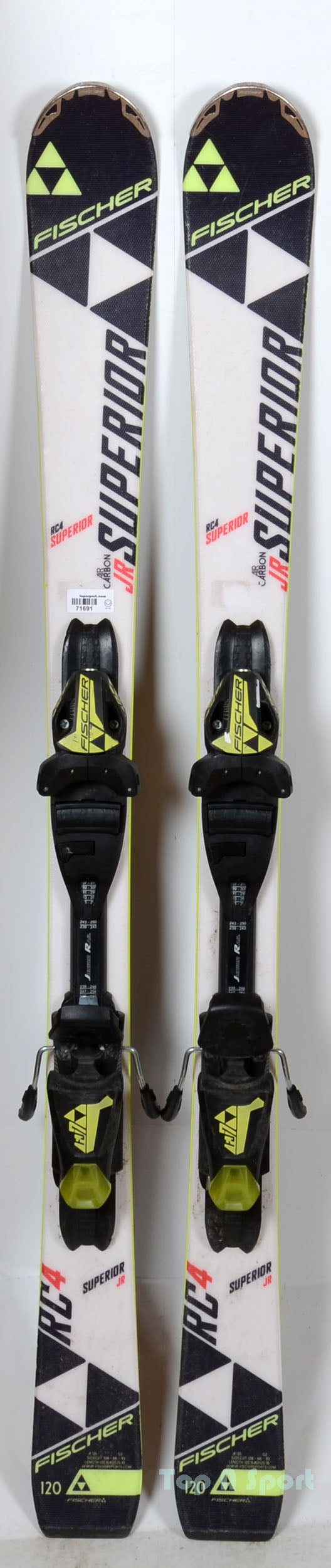 Fischer RC4 SUPERIOR JR White - skis d'occasion Junior