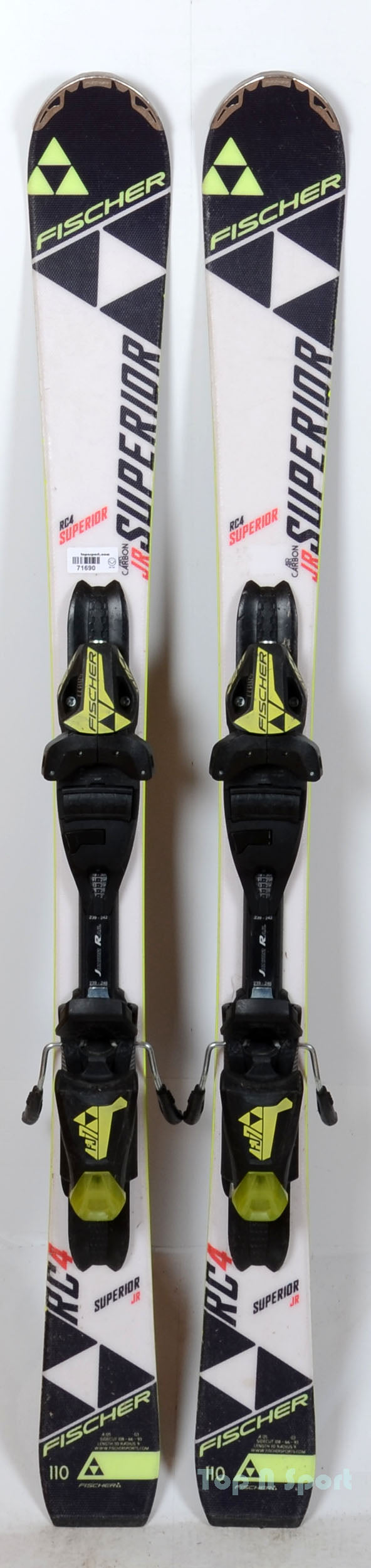 Fischer RC4 SUPERIOR JR White - skis d'occasion Junior