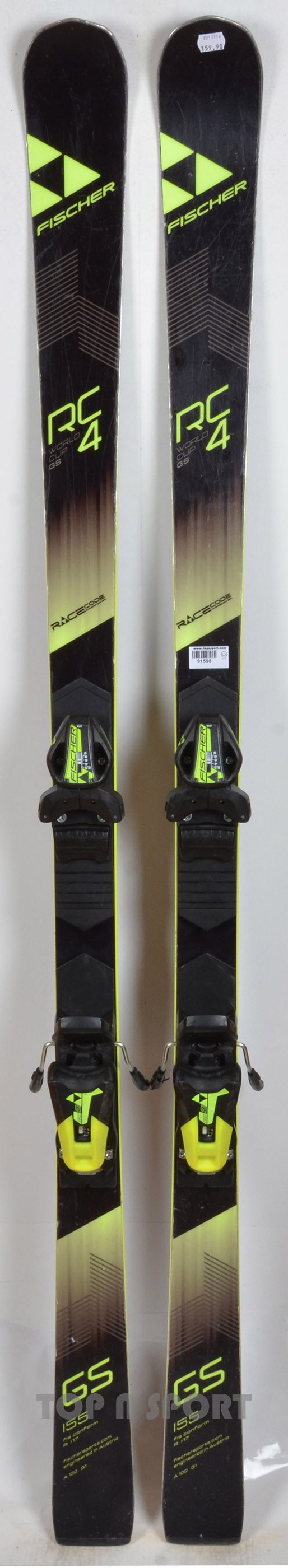 Fischer RC4 Worldcup GS JR FIS Black - skis d'occasion Junior