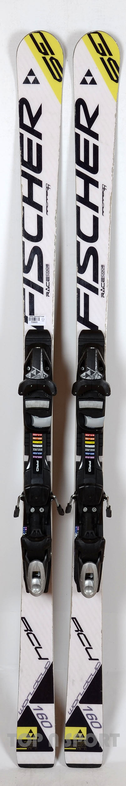 Fischer RC4 Worldcup GS JR White - skis d'occasion Junior