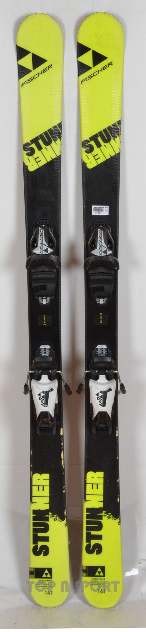 Fischer STUNNER black/yellow - skis d'occasion Junior