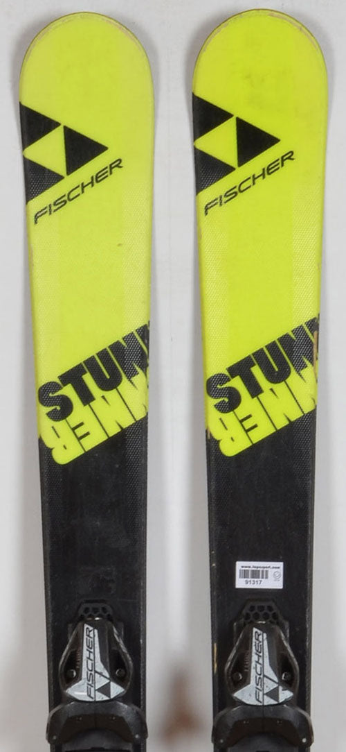Fischer STUNNER black/yellow - skis d'occasion Junior