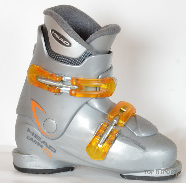 Head CARVE X2 GREY - chaussures de ski d'occasion Junior