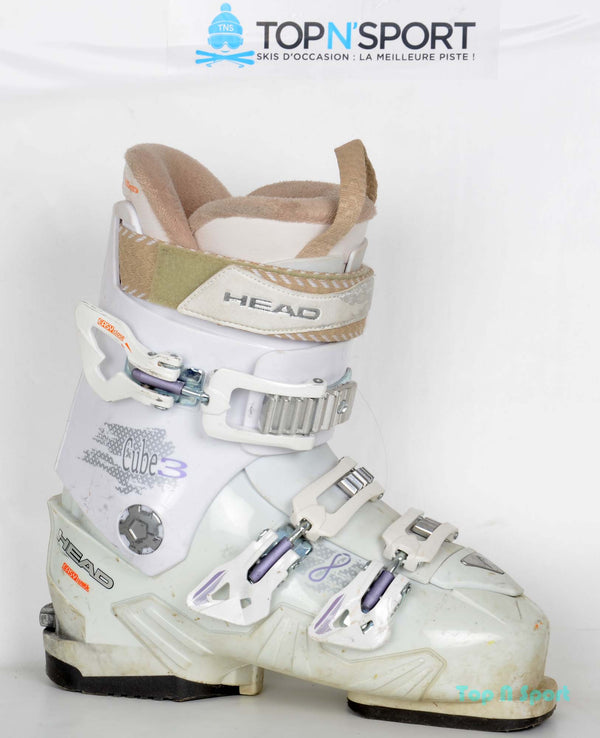 Head CUBE 3 8 W white - chaussures de ski d'occasion  Femme