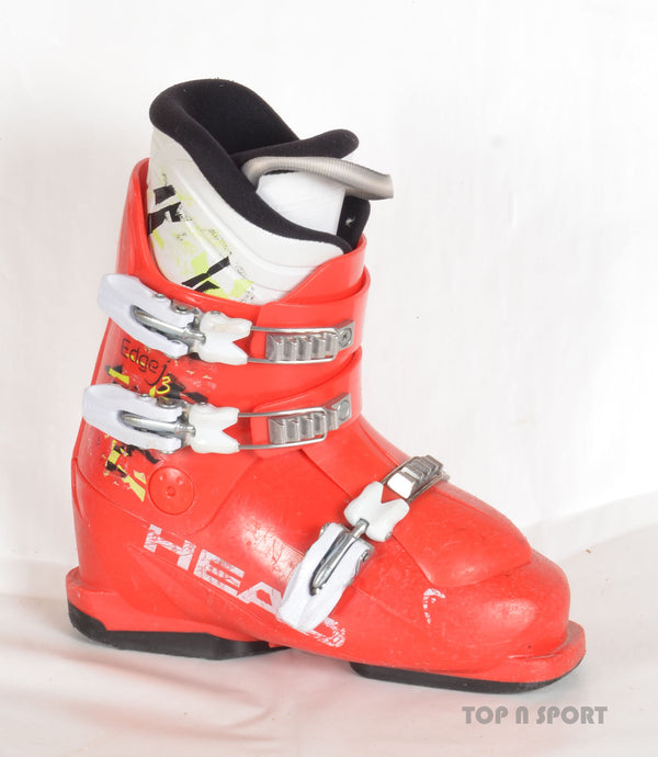 Head EDGE J3 red/yellow - chaussures de ski d'occasion Junior