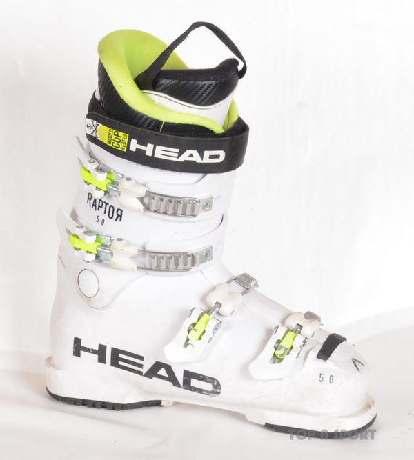 Head RAPTOR 50 white/yellow - chaussures de ski d'occasion Junior