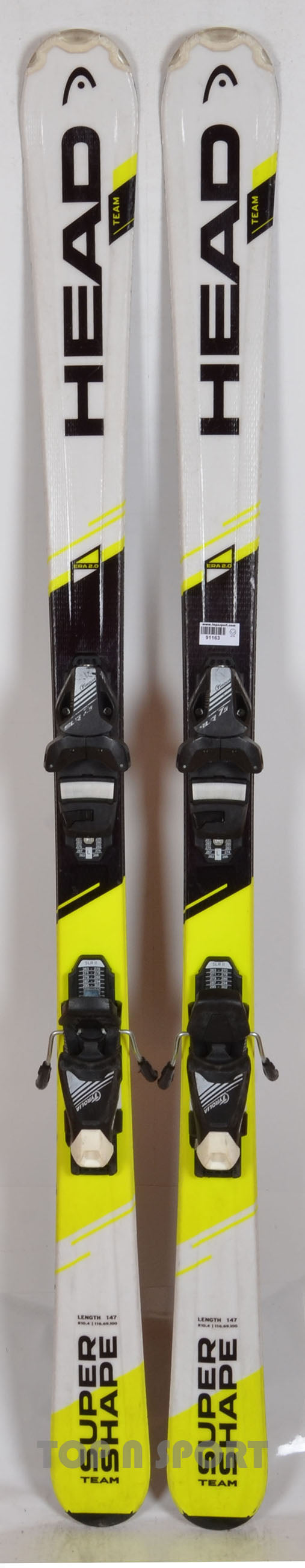 Head SUPER SHAPE TEAM yellow - skis d'occasion Junior