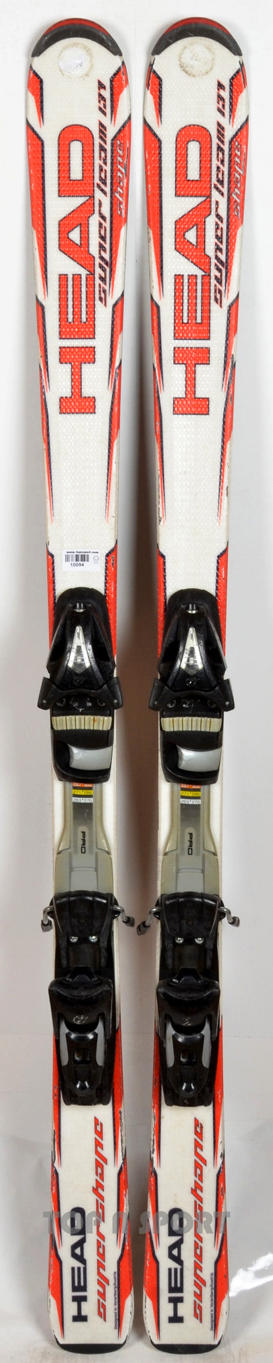 Head SUPER TEAM SHAPE White Red - skis d'occasion Junior