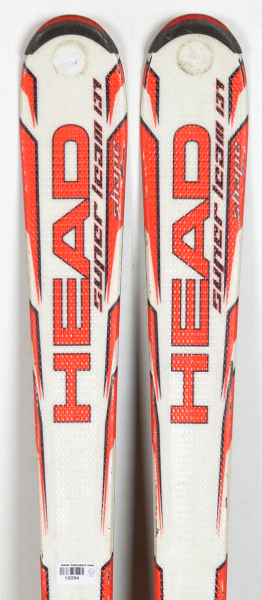 Head SUPER TEAM SHAPE White Red - skis d'occasion Junior