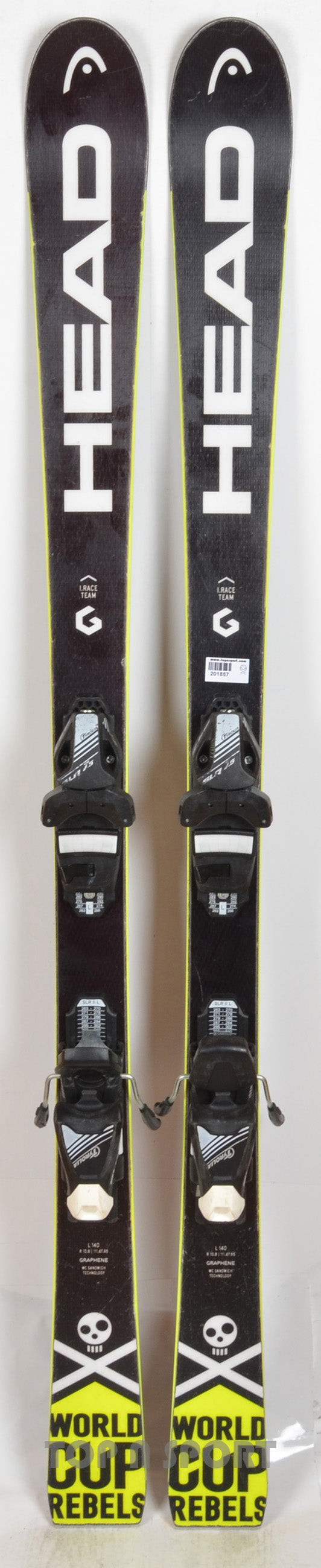 Head WC iRace Team black - skis d'occasion Junior