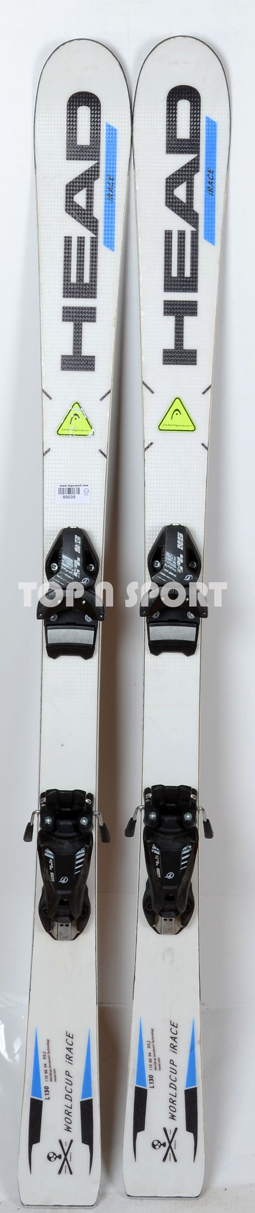 Head WORLDCUP i.RACE white  - skis d'occasion Junior