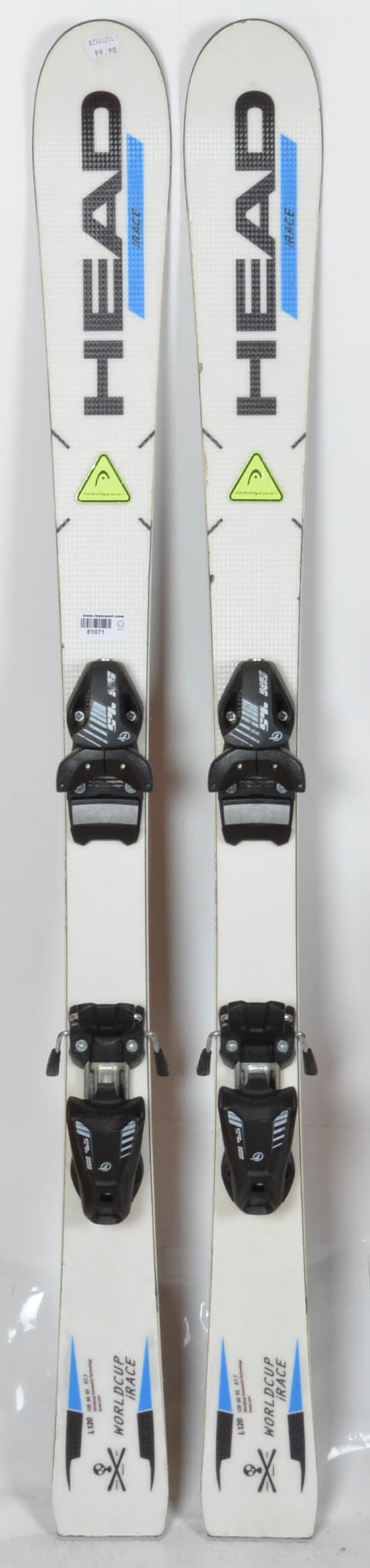 Head WORLDCUP i.RACE white  - skis d'occasion Junior