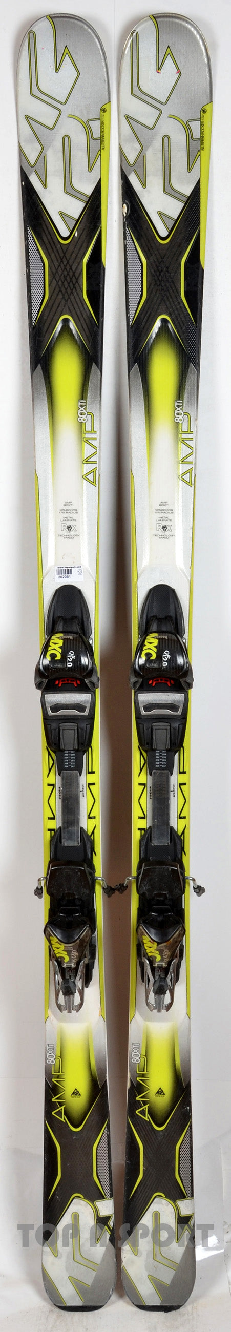 K2 AMP 80 XTI grey - skis d'occasion