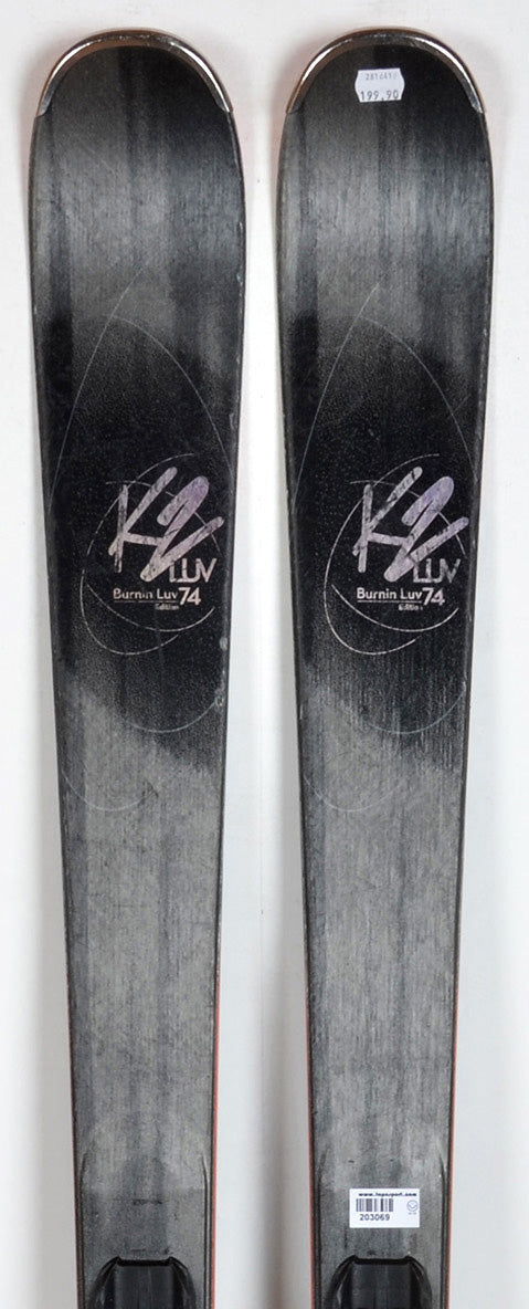 K2 BURNIN LUV 74 EDITION - skis d'occasion Femme