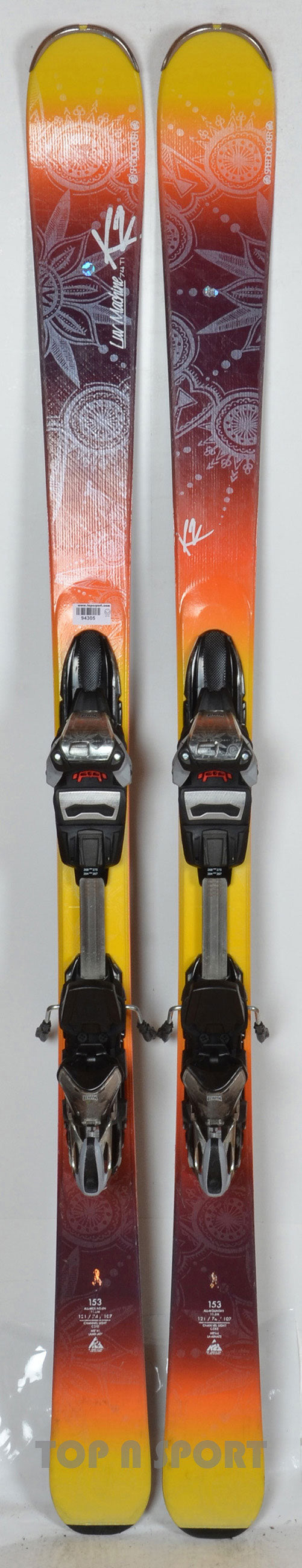 K2 LUV MACHINE 74 TI - skis d'occasion Femme