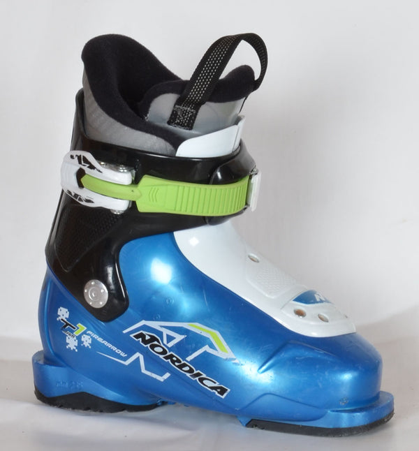 Nordica FIRE ARROW Team 1 Blue - chaussures de ski d'occasion Junior