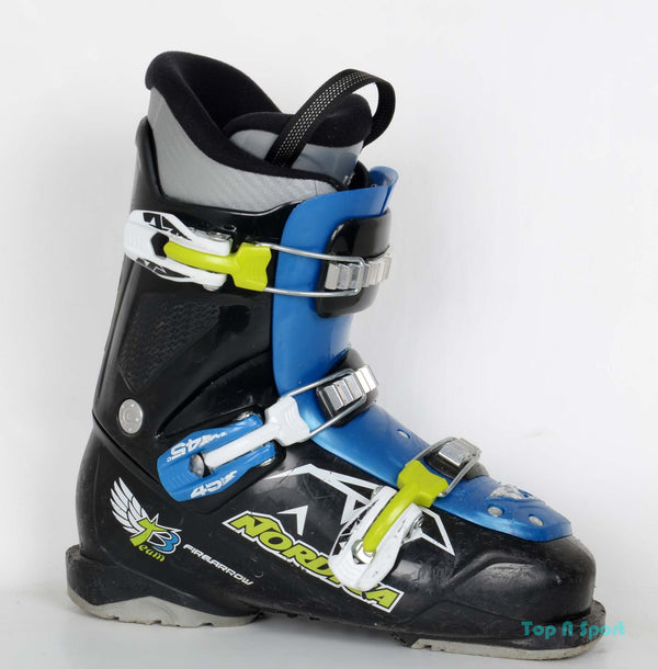 Nordica FIRE ARROW Team 3 Black - Chaussures de ski d'occasion Junior