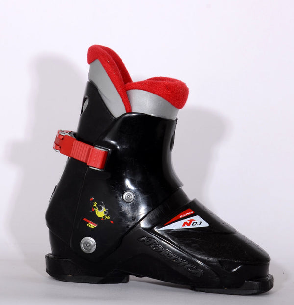 Nordica N 0.1 black - Chaussures de ski d'occasion Junior