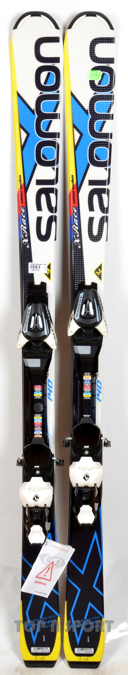 Pack neuf skis Salomon X-RACE JR avec fixations - neuf déstockage