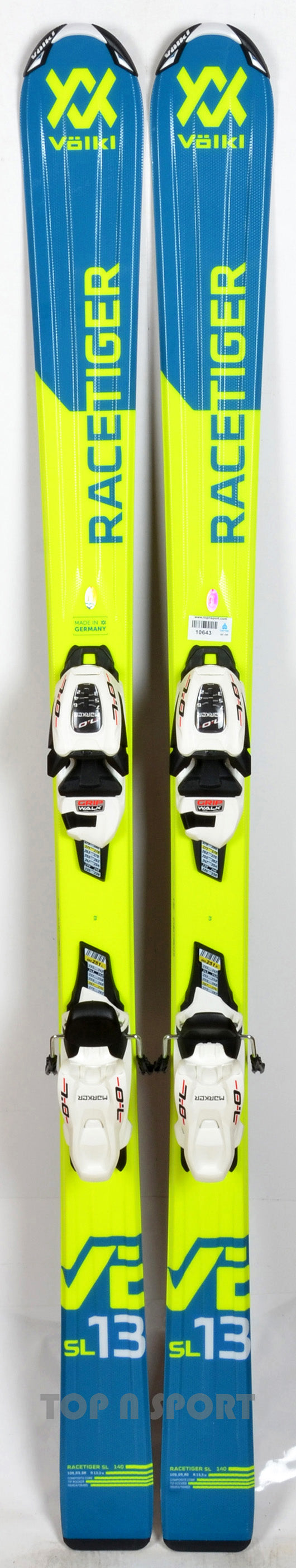 Pack neuf skis Völkl RACETIGER JR SL MOTION avec fixations - neuf déstockage