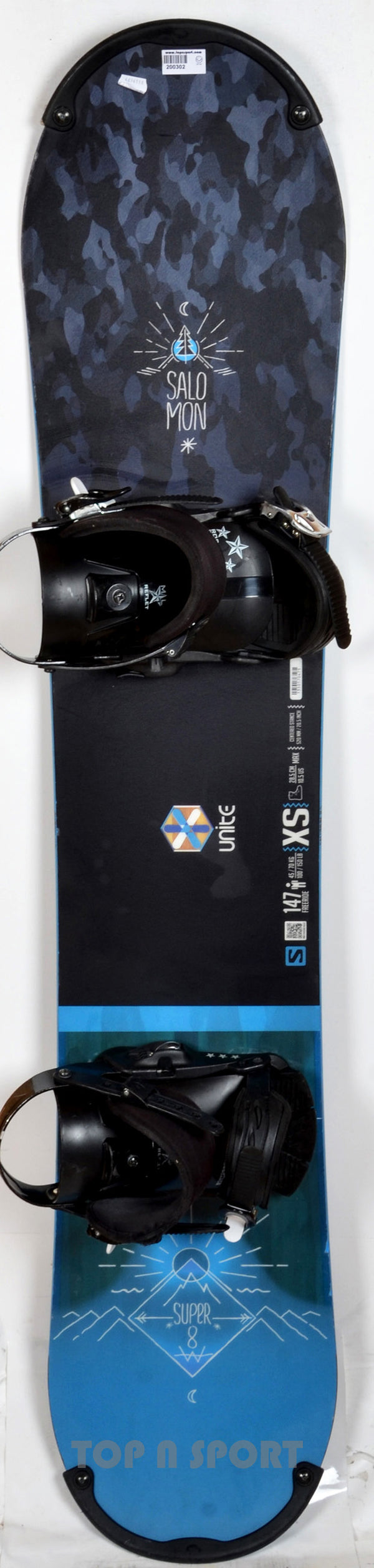 Pack Salomon SUPER 8 RTL + fixations - snowboard d'occasion