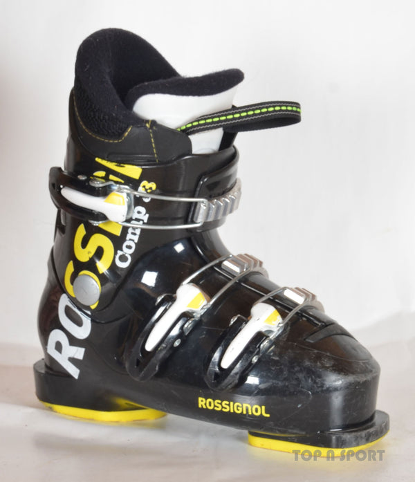 Rossignol COMP J3 black - chaussures de ski d'occasion  Junior