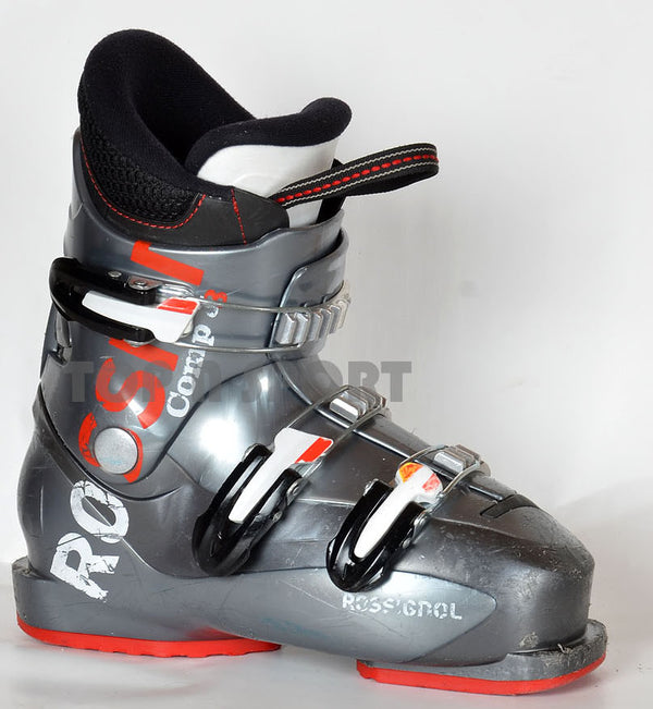 Rossignol COMP J3 GREY - chaussures de ski d'occasion Junior