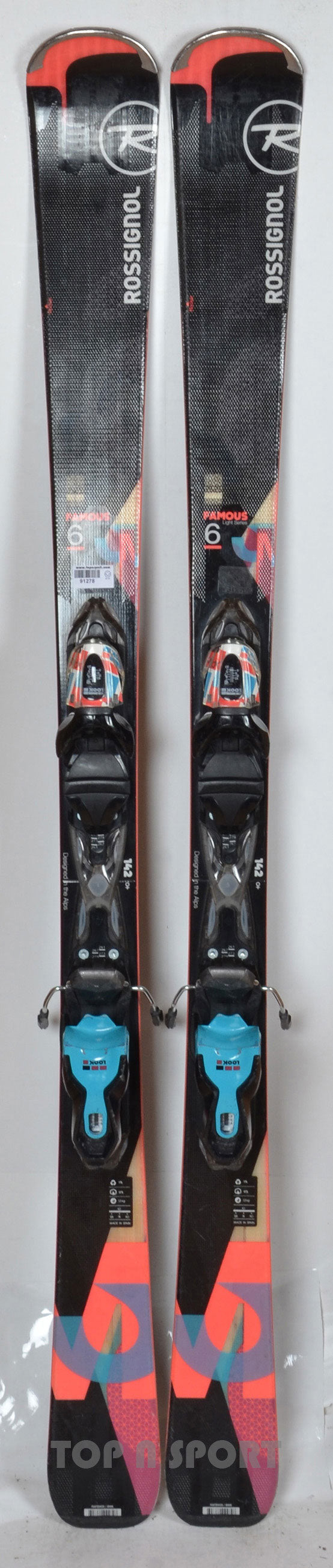 Ski Rossignol Famous 6 Noir/marron, D'occasion Femme, Bon état