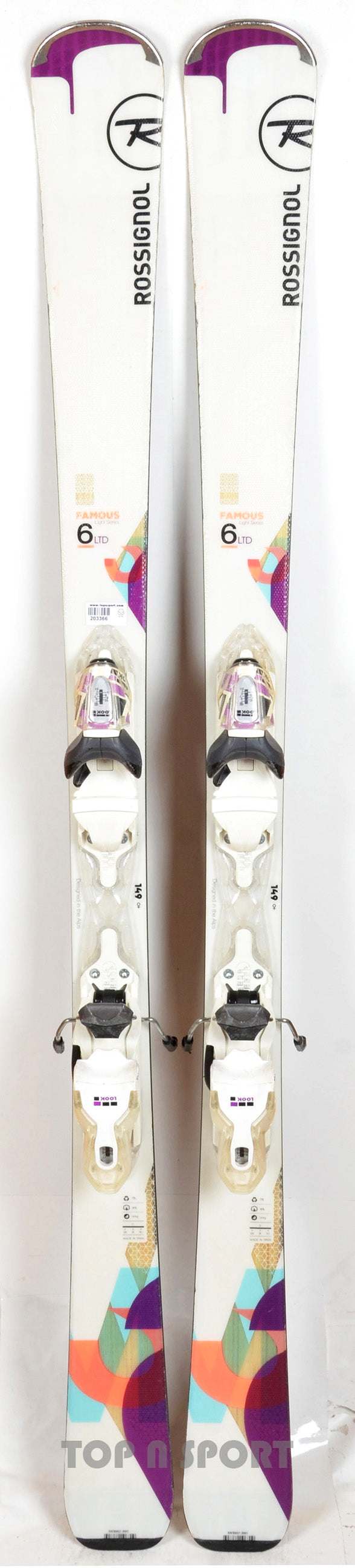 Rossignol FAMOUS 6 LTD white - skis d'occasion Femme