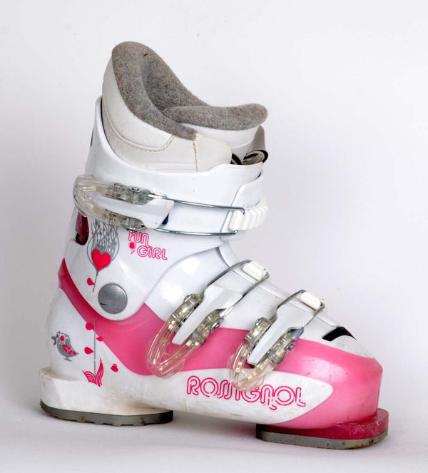 Rossignol FUN GIRL J3 bird - chaussures de ski d'occasion  Junior
