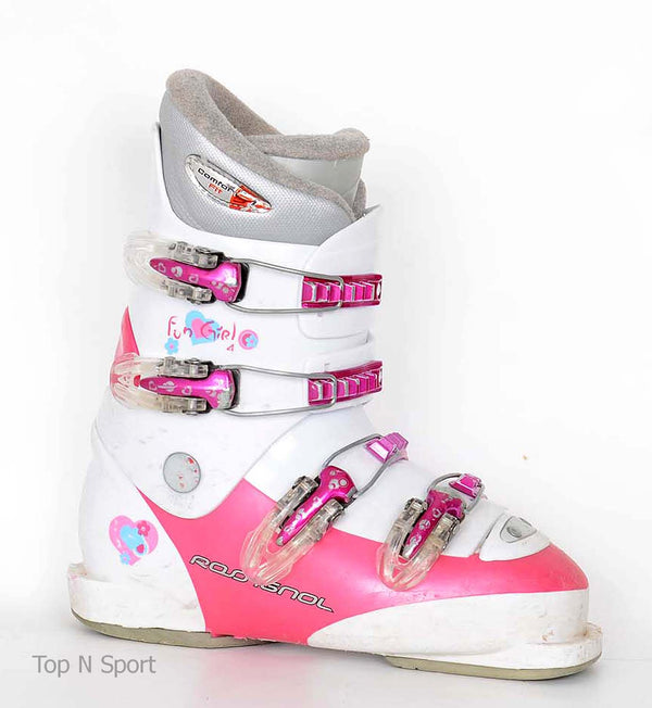 Rossignol FUN GIRL J4 Pink - Chaussures de ski occasion Junior