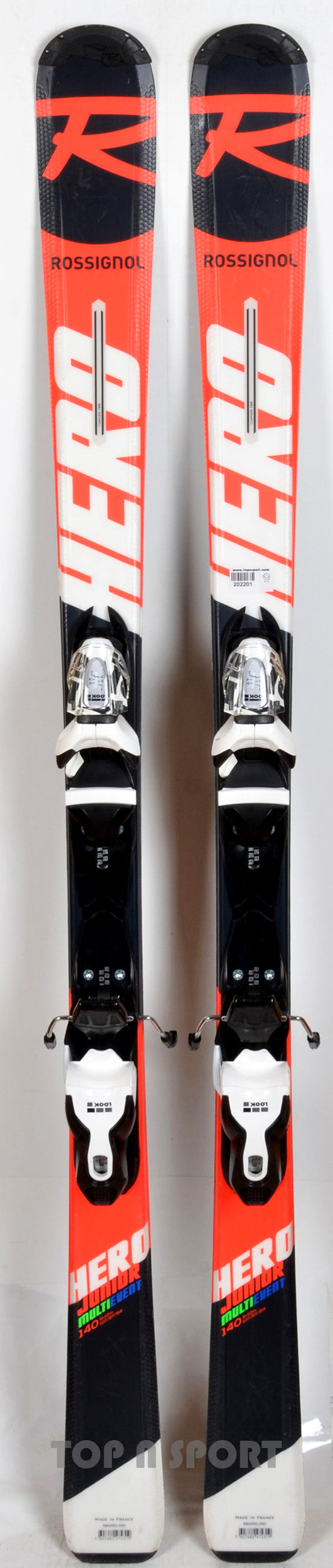 Rossignol HERO JR black/red - skis d'occasion Junior