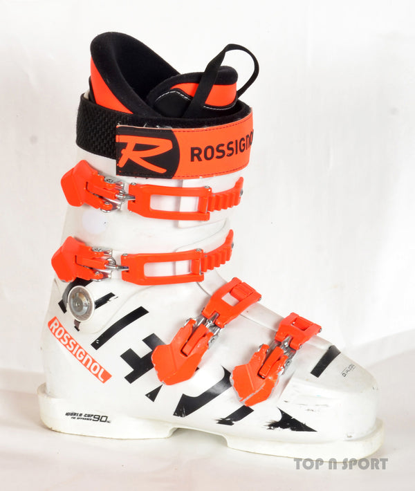Rossignol HERO WORLD CUP 90 SC white / black - chaussures de ski d'occasion  Junior