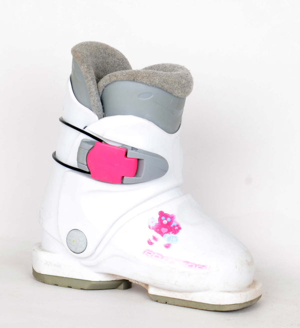 Rossignol R18 GIRL WHITE - Chaussures de ski d'occasion Junior