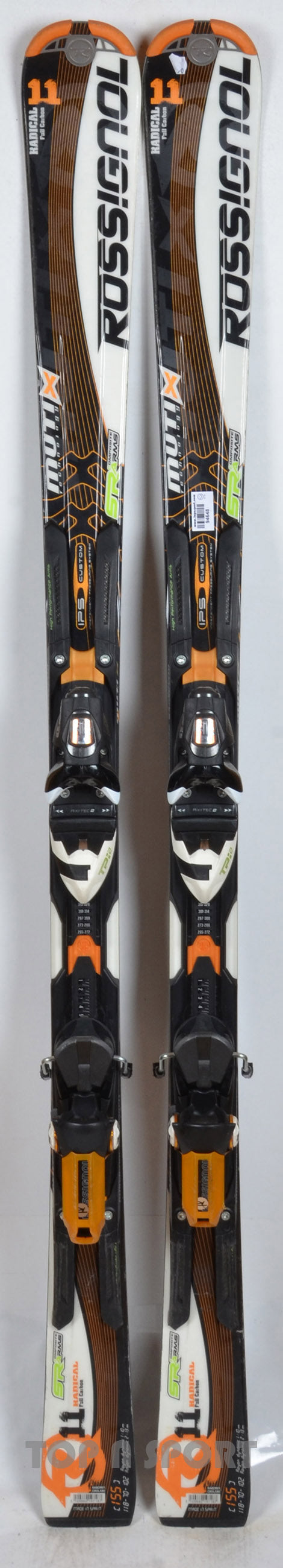Rossignol RADICAL R11 MUTIX noir - skis d'occasion