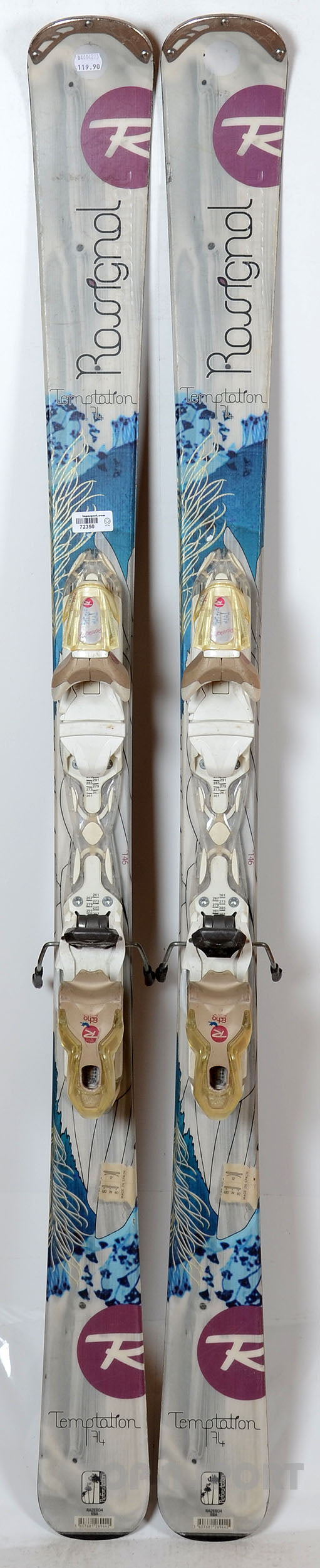 Ensemble ski Femme Rossignol temptation 74 ( taille 146 cm), avec bâtons Tecno - Sport & Plein air Ensemble ski Femme Rossignol temptation 74 ( taille 146 cm), avec bâtons Tecno - Sport & Plein air