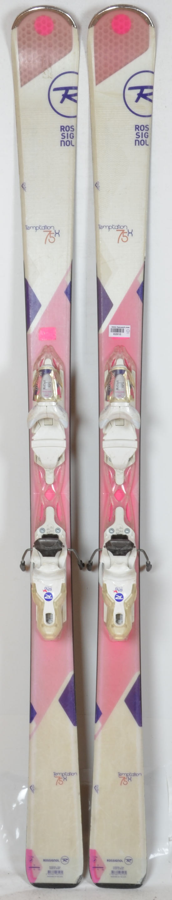 ski occasion ROSSIGNOL TEMPTATION 75 taille: 160 cm = 1 mètre 60 + fixations ski occasion ROSSIGNOL TEMPTATION 75 taille: 160 cm = 1 mètre 60 + fixations