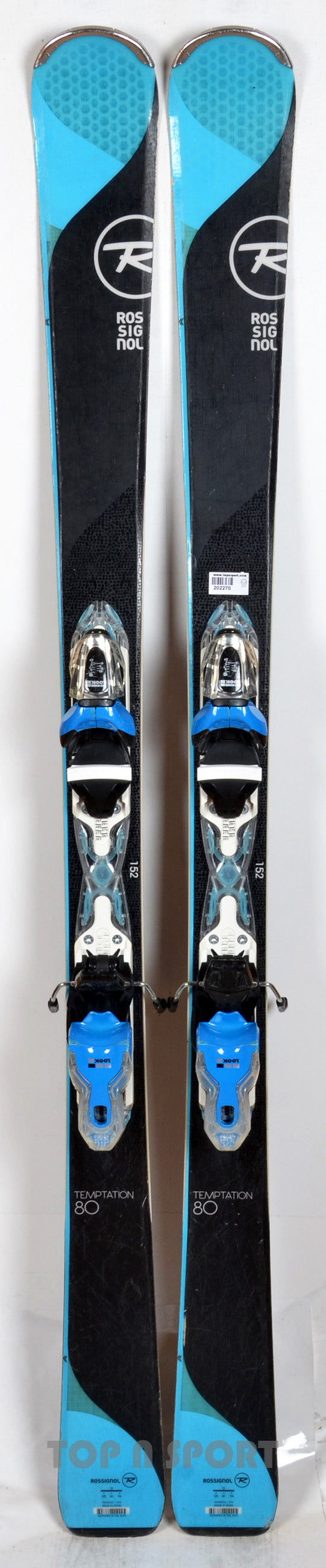 Rossignol TEMPTATION 80 W black - skis d'occasion Femme